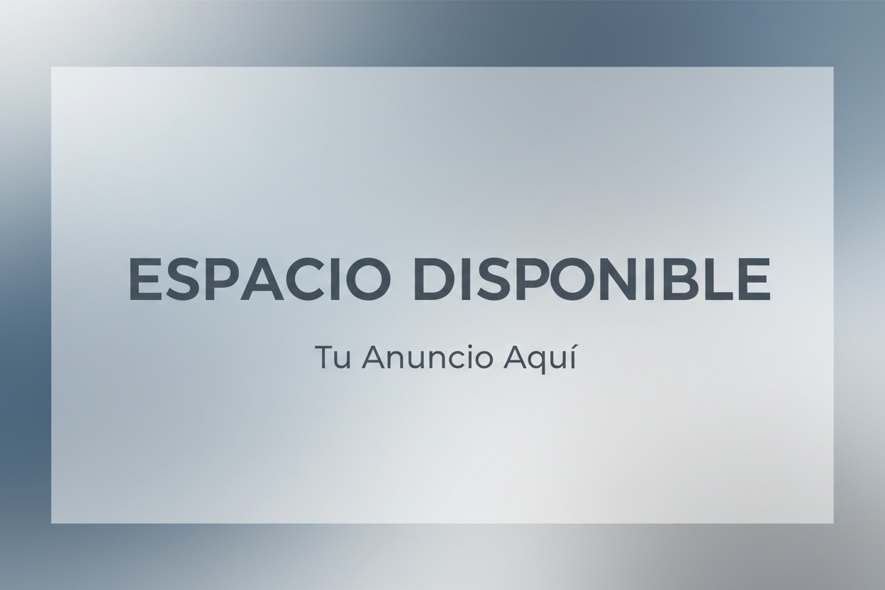 Cartel con fondo gris difuminado que indica espacio disponible para colocar un anuncio.